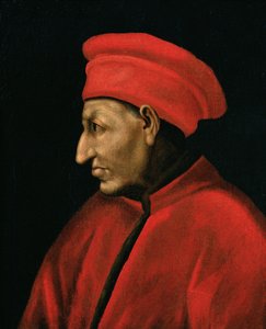 Retrato de Cosimo de&39;Medici (II Vecchio) (1389-1463) copiado de Jacopo Pontormo (1494-1557) pintura de 1518